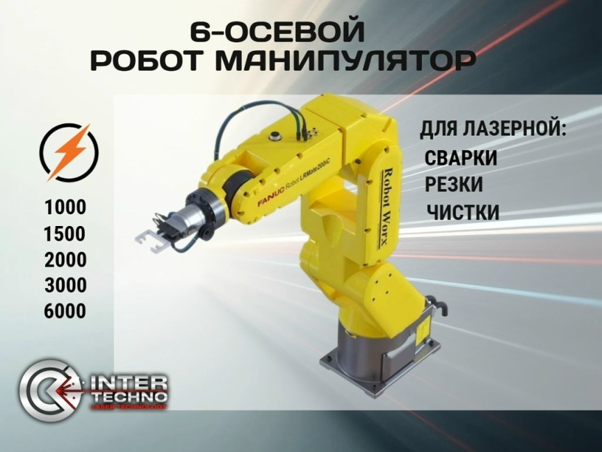 Робот-манипулятор для лазерной сварки резки чистки фото 3